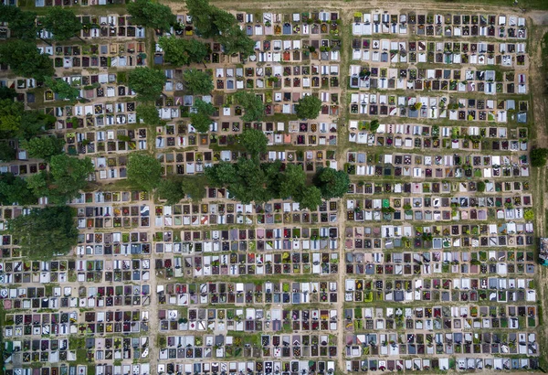 Cemetery Lithuania Drone Point View — Stock Photo, Image