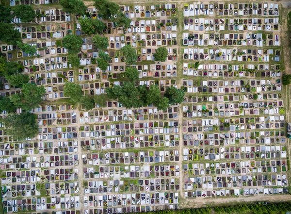 Begraafplaats Litouwen Drone Gezichtspunt — Stockfoto