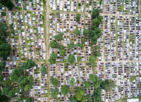 Litvanya Bir Mezarlık Drone Bakış Açısı — Stok fotoğraf