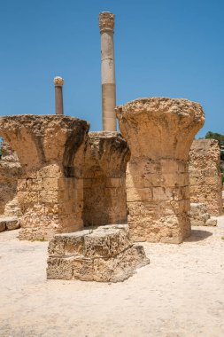 The Baths of Antoninus or Baths of Carthage in Tunis, Tunisia. These are the vastest set of Roman Thermae built on the African continent and one of three largest built in the Roman Empire.