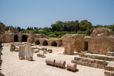 The Baths of Antoninus or Baths of Carthage in Tunis, Tunisia. These are the vastest set of Roman Thermae built on the African continent and one of three largest built in the Roman Empire.