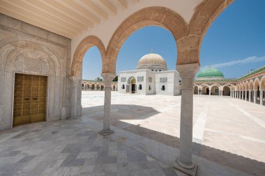 The Bourguiba mausoleum in Monastir, Tunisia. It is a monumental grave in Monastir, Tunisia, containing the remains of former president Habib Bourguiba, the father of Tunisian independence