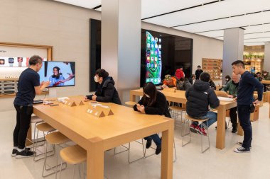 Tokyo Apple Shop interior in Shinjuku. Japan