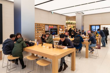 Tokyo Apple Shop interior in Shinjuku. Japan