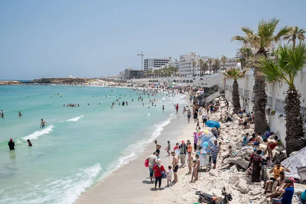 Monastir Tunisien Juni 2016 Allmän Strand Monastir Tunisien — Stockfoto