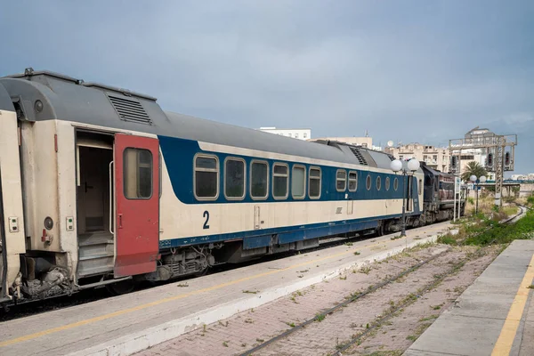 Dworzec Kolejowy Sousse Tunezja Szybki Pociąg — Zdjęcie stockowe