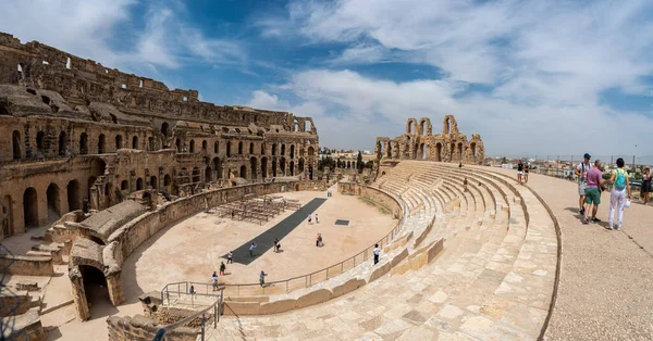 Amphitheatre Jem Tunisia Amphitheatre Modern Day City Djem Tunisia Formerly — Stockfoto