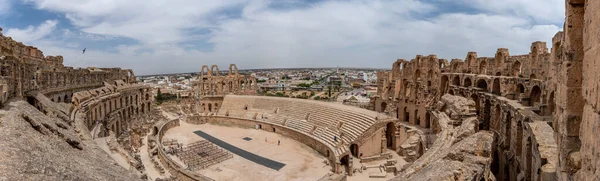 Amphitheatre Jem Tunisia Amphitheatre Modern Day City Djem Tunisia Formerly — Fotografia de Stock