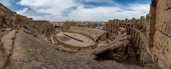 Amfiteater Jem Tunisien Amfiteater Ligger Den Moderna Staden Djem Tunisien — Stockfoto
