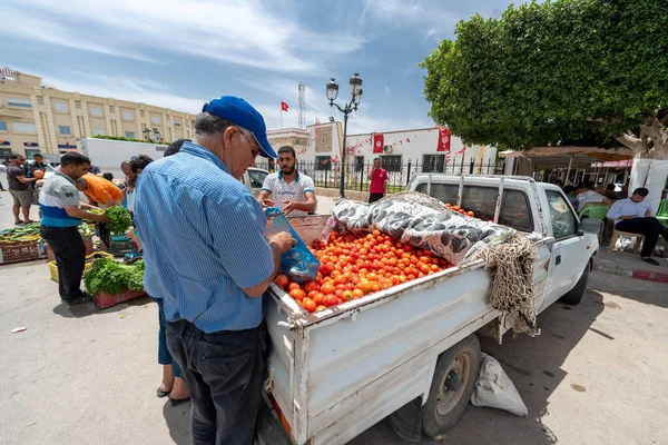 Jem Tunisia June 2019 Local Street Market Jem Tunisia People — Fotografia de Stock