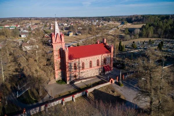 Saint Anna Church Dukstas Lithuania Red Bricks Church — Stock Photo, Image
