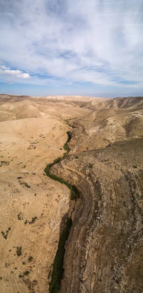 Prat River Israel Wadi Qelt Valley West Bank Originating Jerusalem — Foto de Stock