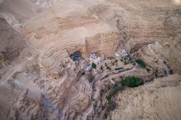 Wadi Qelt Judean Desert George Orthodox Monastery Monastery George Choziba — Stock fotografie