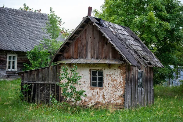 stock image Old Wooden Building. Rural Area in Lithuania