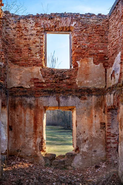 República Paulavos Lituania Ruinas Ladrillos Viejos Objeto Turístico Lituania Abandonado — Foto de Stock