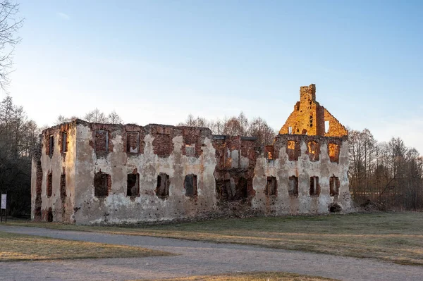 Paulavos Republic Lithuania Old Bricks Ruins Sightseeing Object Lithuania Abandoned — Stock Fotó