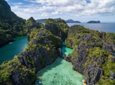 Small Lagoon in El Nido, Palawan, Philippines. Tour A Sightseeing Place. clipart