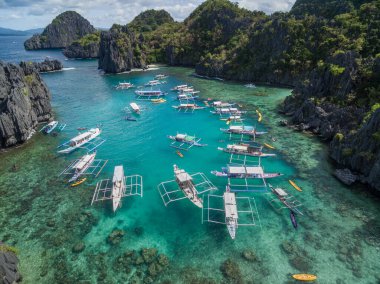 Small Lagoon in El Nido, Palawan, Philippines. Tour A Sightseeing Place.