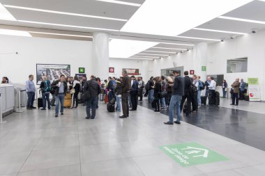 International Mexico Airport Interior Departure Area with Passengers