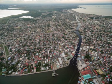 Belize. Karayip Adası. Güzel şehir manzarası. İHA