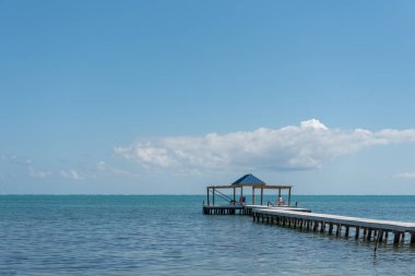 Caribbean Sea Resort. Clear Blue Sky and Sea Water. Caribbean Island