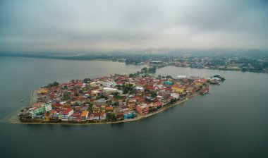 Flores island in Guatemala. Peten Itza Lake