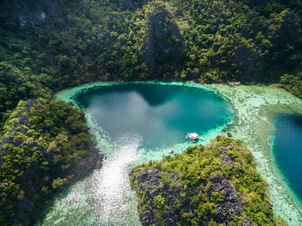 Die Diwata Lagune Coron Palawan Philippinen Berg Und Meer Einsames — Stockfoto