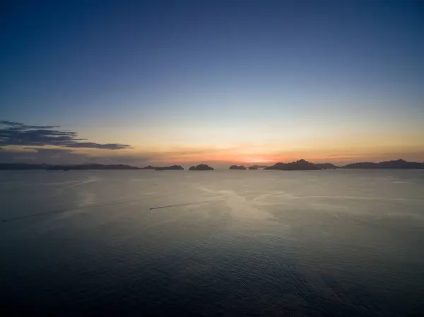 Nido Landscape Nature Seascape Boats Background Palawan Philippines Drone Point — Stok fotoğraf