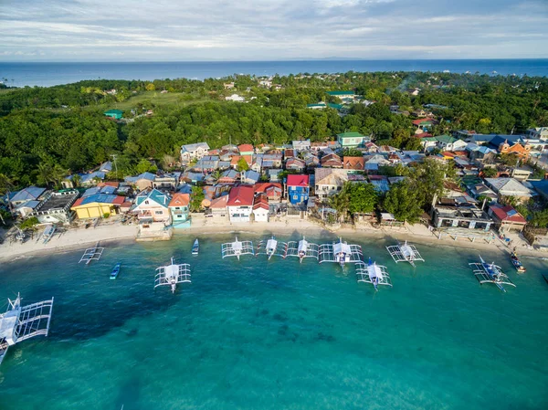 Sonniger Tag Auf Der Insel Malapascua Visayan Meer Einer Der — Stockfoto
