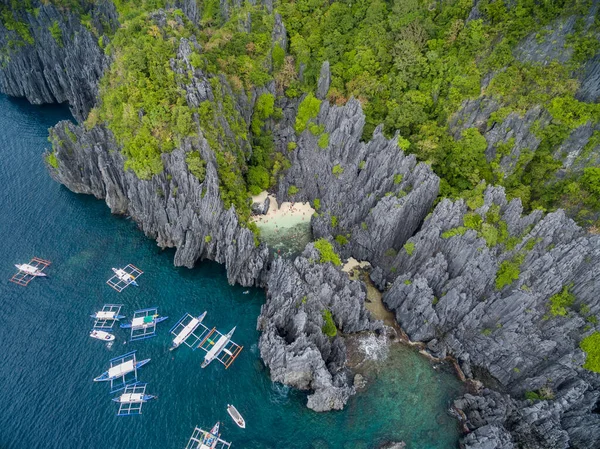 Secret Beach Nido Palawan Filippine Tour Percorso Luoghi Interesse Turistico — Foto Stock