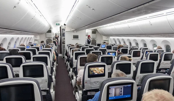 Aeromexico Boeing 787 Dreamliner Interior People Cabin Crew — Stockfoto