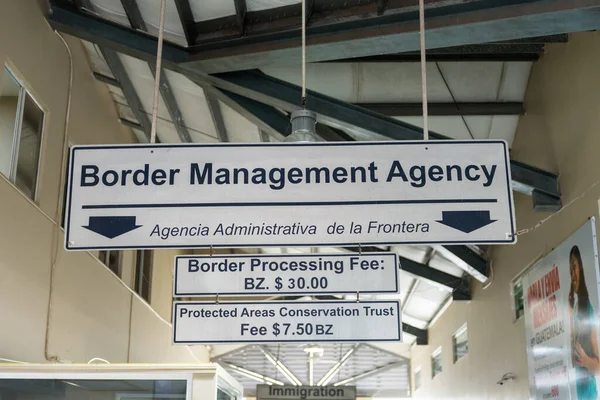 Belize Zollverfahren Und Gebühren Grenzbearbeitungsgebühr Karibische Insel — Stockfoto