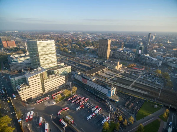 Eindhoven City Cityscape Netherlands Drone Point View Skyline — Fotografia de Stock