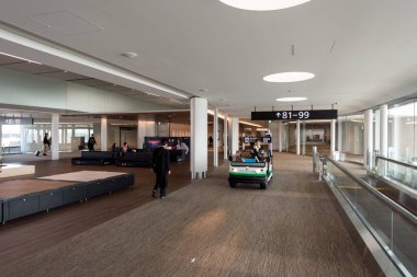 Tokyo Narita Airport Interior with Buggy for Disable People.