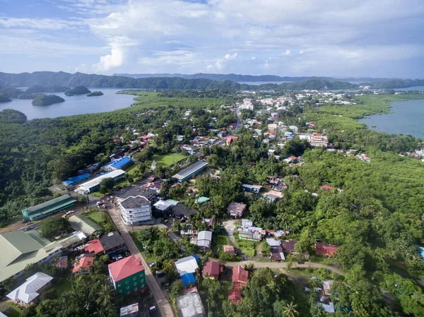 Koror Town Palau Island Micronesia Drone Point View — стоковое фото