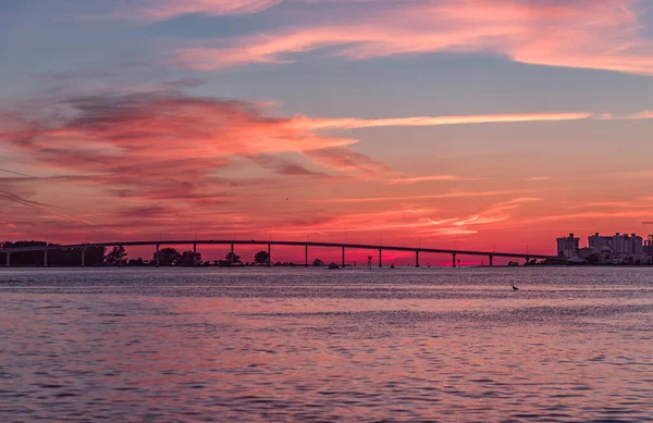 Sunset Clearwater Beach Florida Usa — Stock Photo, Image