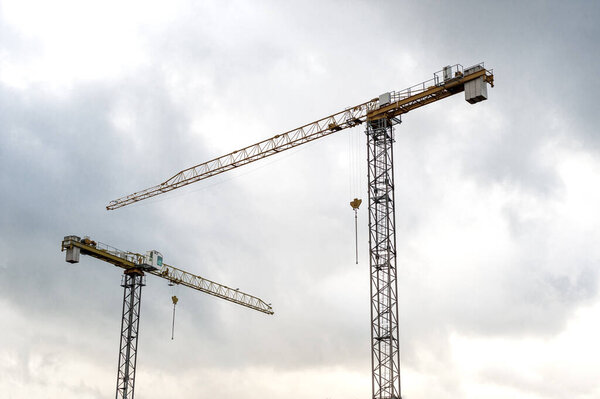 Industrial Cranes in Vilnius, Lithuania.