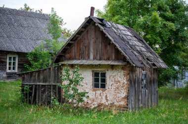 Old Wooden Building. Rural Area in Lithuania