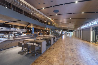 Empty Helsinki Vantaa Airport. Departure Area. Finland
