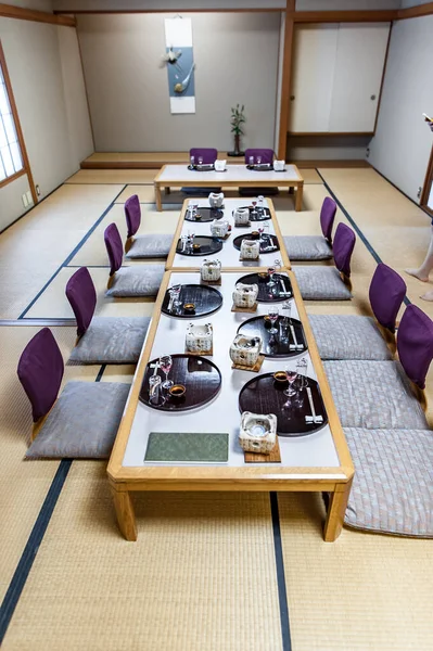 Traditional Japanese Restaurant Table Food Interior — Fotografie, imagine de stoc