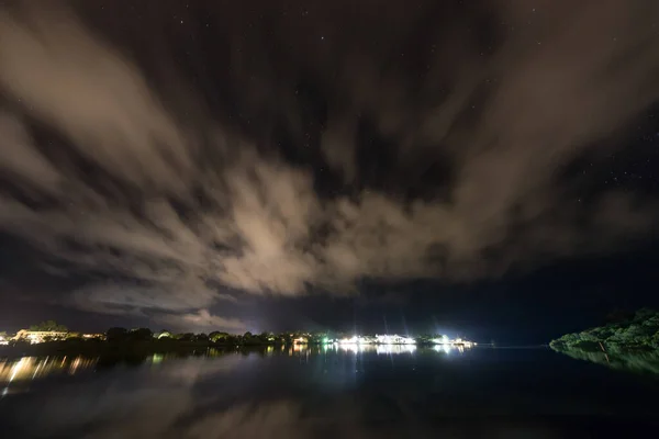Νυχτερινή Φωτογράφιση Μεγάλης Έκθεσης Στο Koror Palau Αστέρια Πάνινγκ Μικρονησία — Φωτογραφία Αρχείου