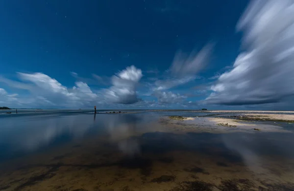 Długa Ekspozycja Nocna Fotografia Peleliu Palau Island Woda Oceaniczna Mikronezja — Zdjęcie stockowe