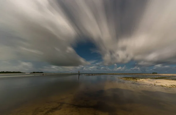 Lange Belichtungszeit Peleliu Insel Palau Ebbe Ozeanwasser Mikronesien — Stockfoto