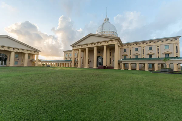 stock image Palau National Congress. Morning Sunrise Time Long Exposure Shoot. The Senate of Palau. Micronesia