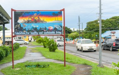 Koror, Palau 'daki sokak tabelası. Mikronezya