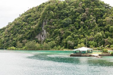 Koror, Palau 'daki Long Island' da. Mikronezya