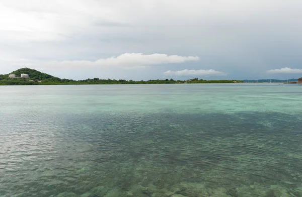 Paisaje Koror Con Océano Montaña Fondo Arrecife Coral Micronesia — Foto de Stock