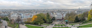 PARIS FRANCE - 22 Kasım 2012: Montmartre, Paris ve Cityscape Panorama. Fransa.