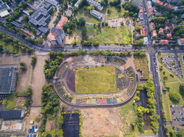 VILNIUS, LITHUANIA - 11 Temmuz 2016: Vilnius üzerinden uçmak ve 