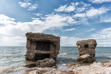 Baltık denizinde kuzey kaleleri. Liepaja, Letonya. Gezici nesne.